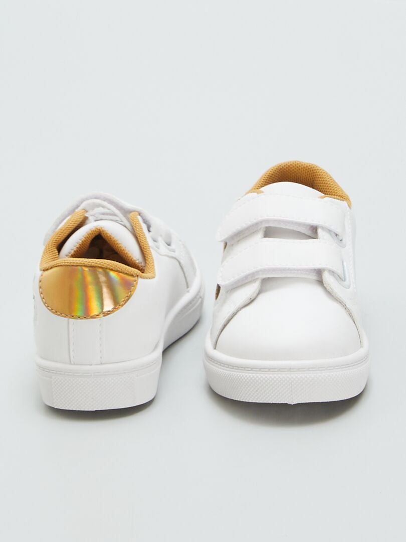 Sneakers met klittenbandsluiting - WIT