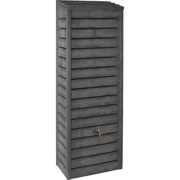 Récupérateur d'eau Forestier - BELLI - 300 L - Anthracite imitation bois