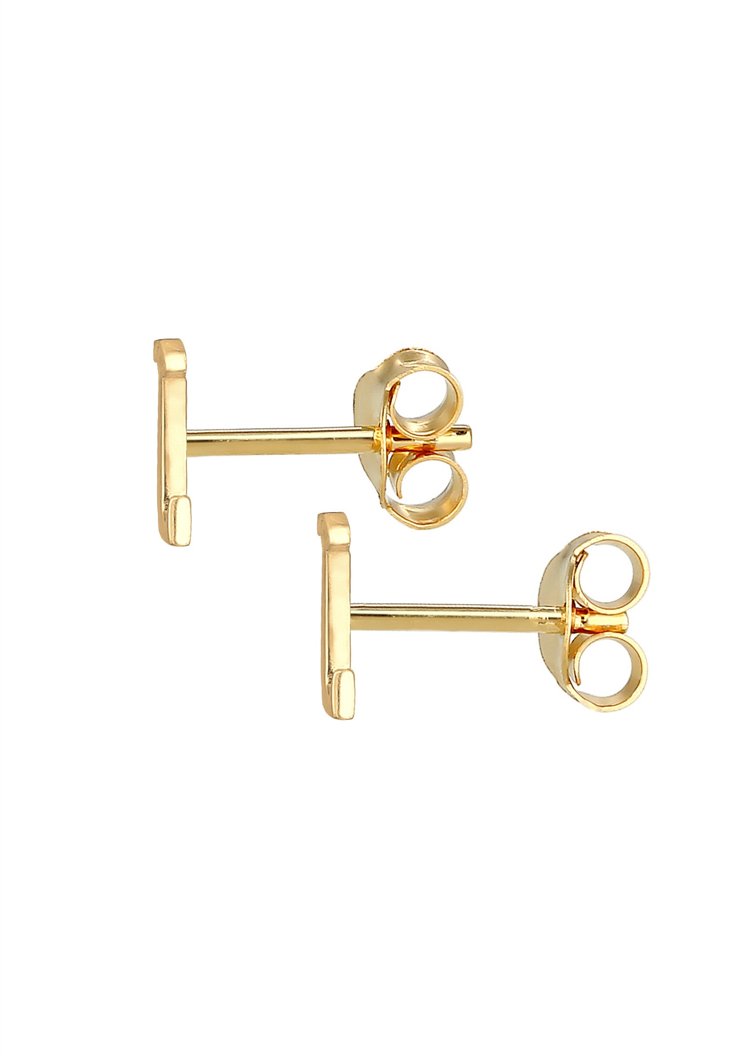 Elli Lettre L Clous d'Oreilles Femme - (925/1000) Argent