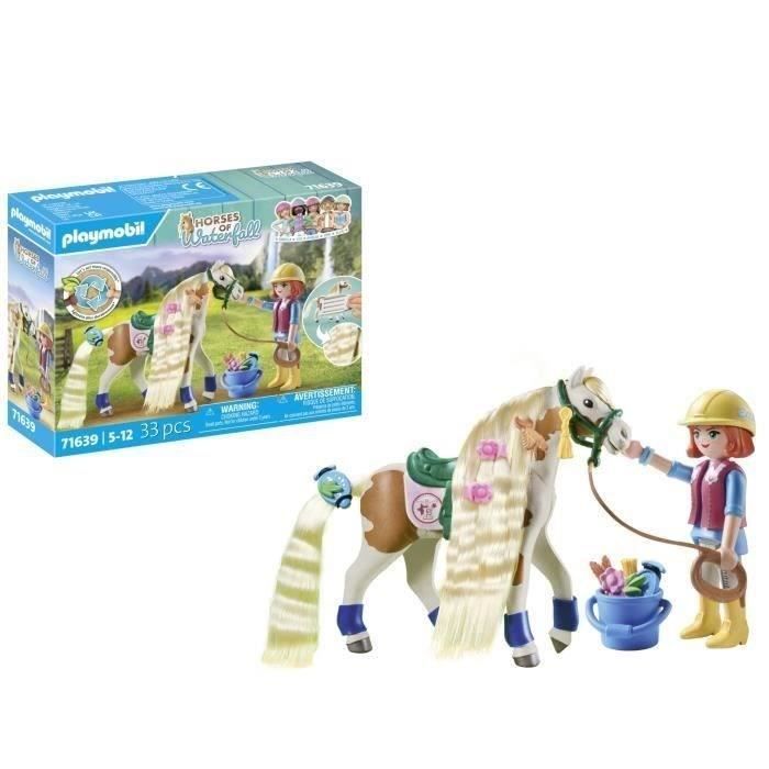 PLAYMOBIL 71639 Ellie avec cheval, Horses of Waterfall, 33 pièces, Dès 4 ans