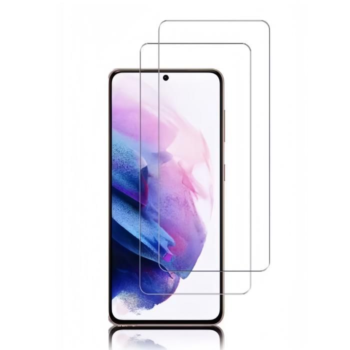 Paquete de 2 protectores de pantalla de vidrio templado para Samsung Galaxy S21 Plus. Protector de pantalla transparente - Resistente a arañazos - Dureza 9H ultrarresistente.