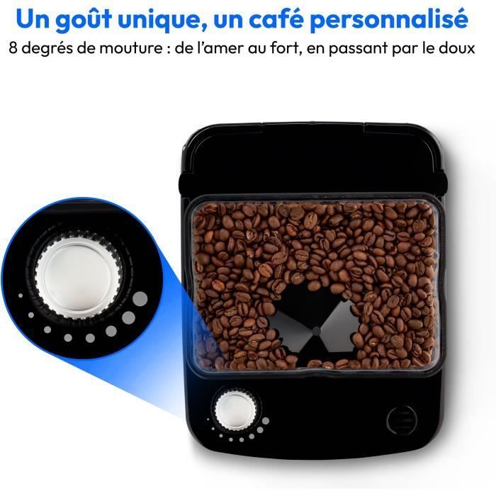 MEDION Macchina da caffè digitale con filtro isolato e macinacaffè integrato - 1000W - 1.0L - Argento