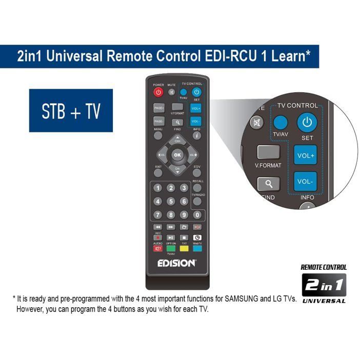 Receptor Picco T265, TNT H265 HEVC de alta definición, DVB-T2, compatible con Wifi, control remoto IR 2 en 1