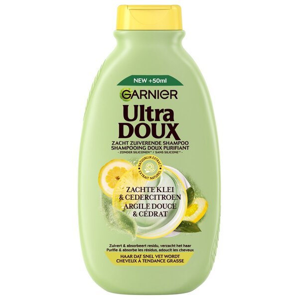 Garnier Ultra Doux - Šampon - Nježna glina i cedar i limun - za kosu koja se brzo masti<br>300ml