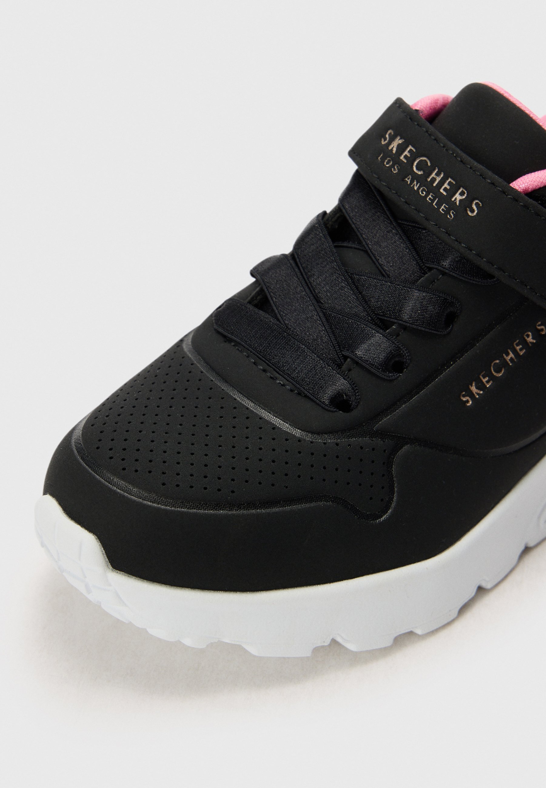 Skechers UNO LITE - Sneakers - zwart/roségoudkleurig