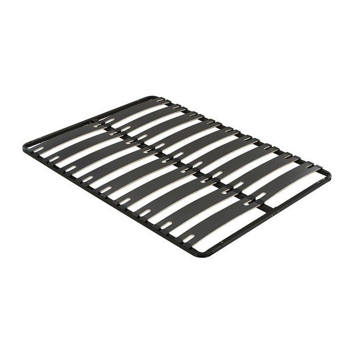 Base de cama de láminas de 140 x 190 cm - 2 x 9 láminas - Antideslizante - Sin patas - Negra - MONTIANO de YSMÉE