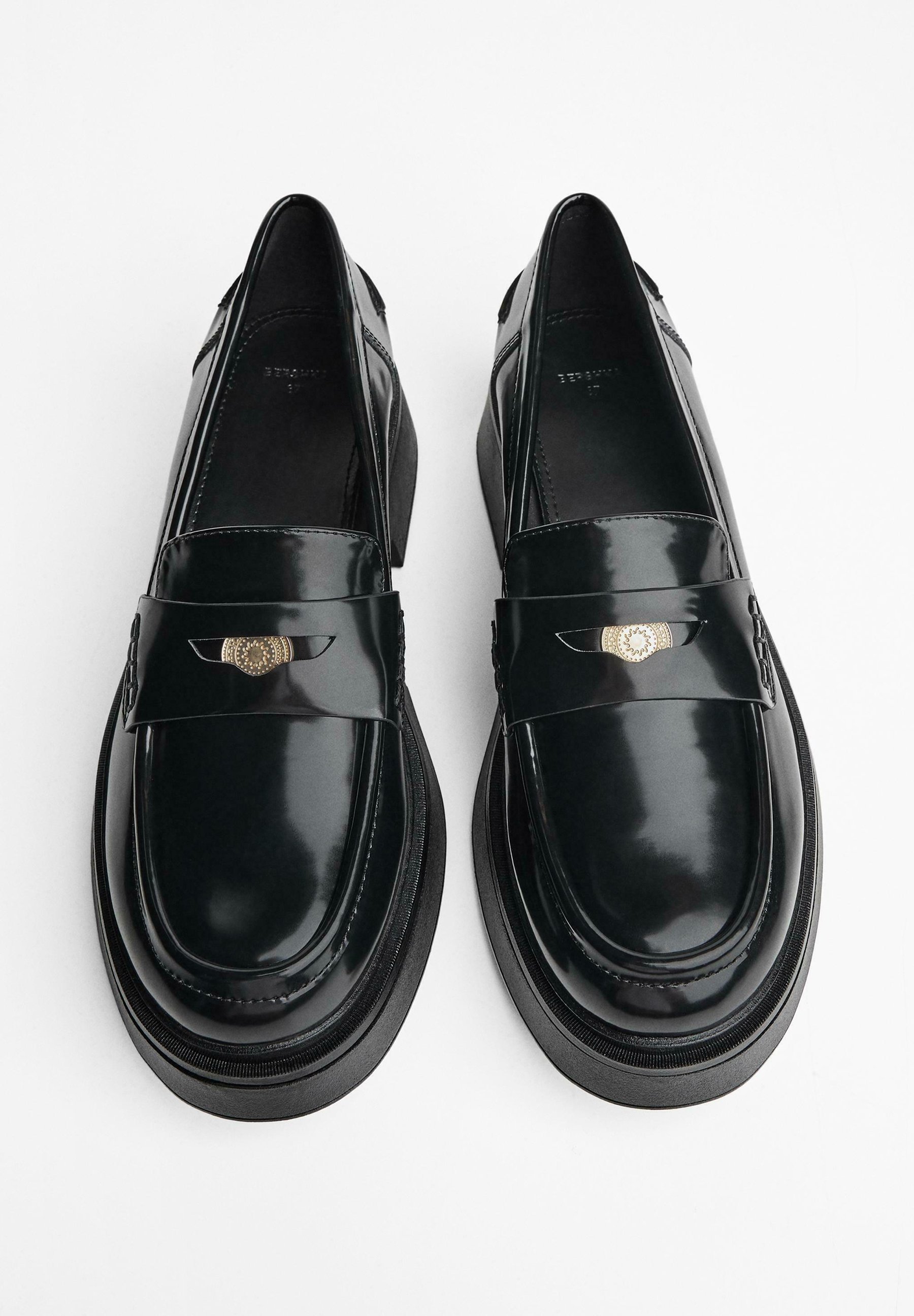 Bershka CHUNKY - MOCASSINI - Slip-on - neri