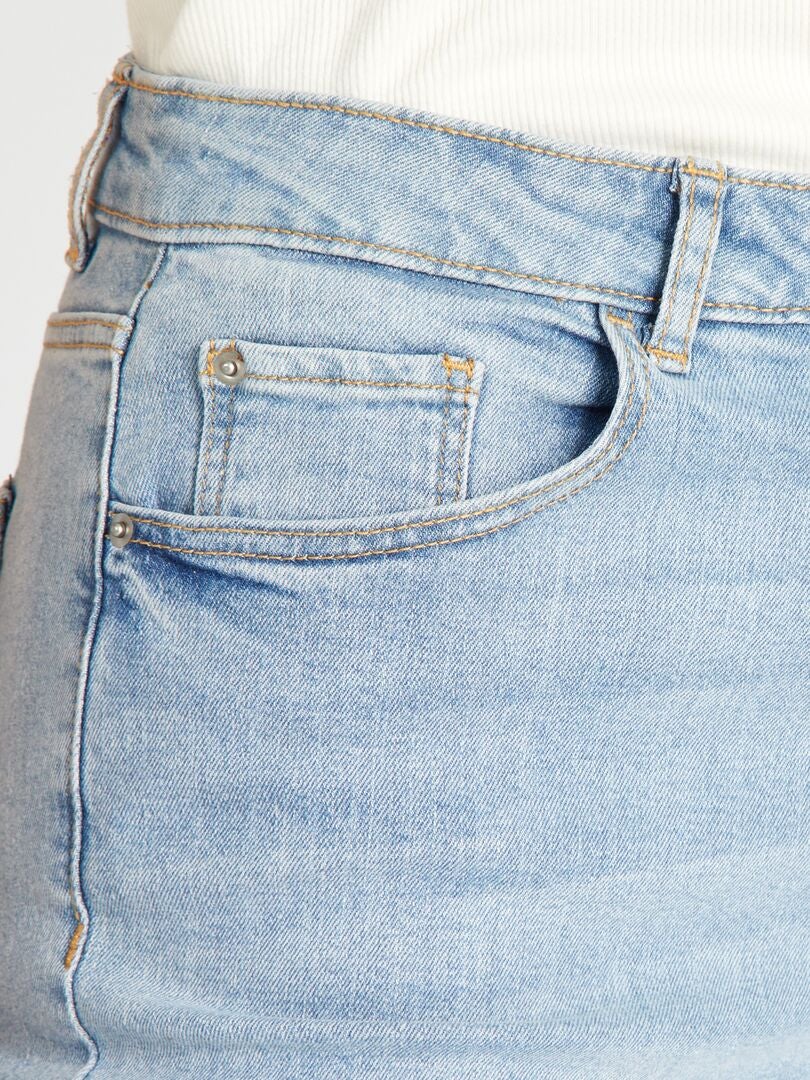 Calça jeans regular de cintura alta - tamanho 34L - azul