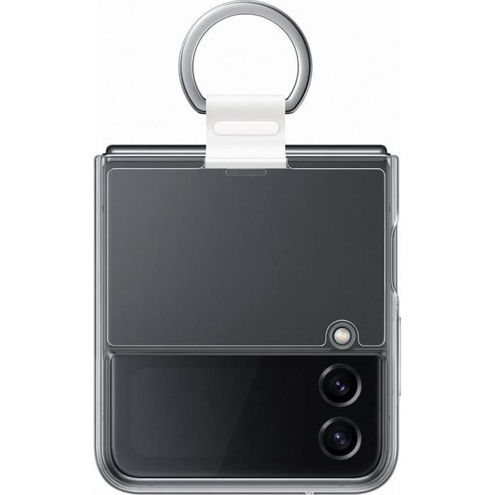 Funda transparente con anillo para SAMSUNG Galaxy Z Flip4