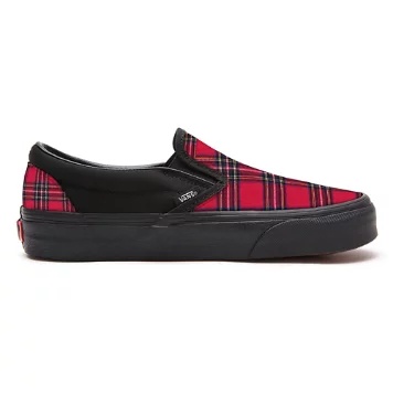 Red Plaid Slip-On Platform personalizzate