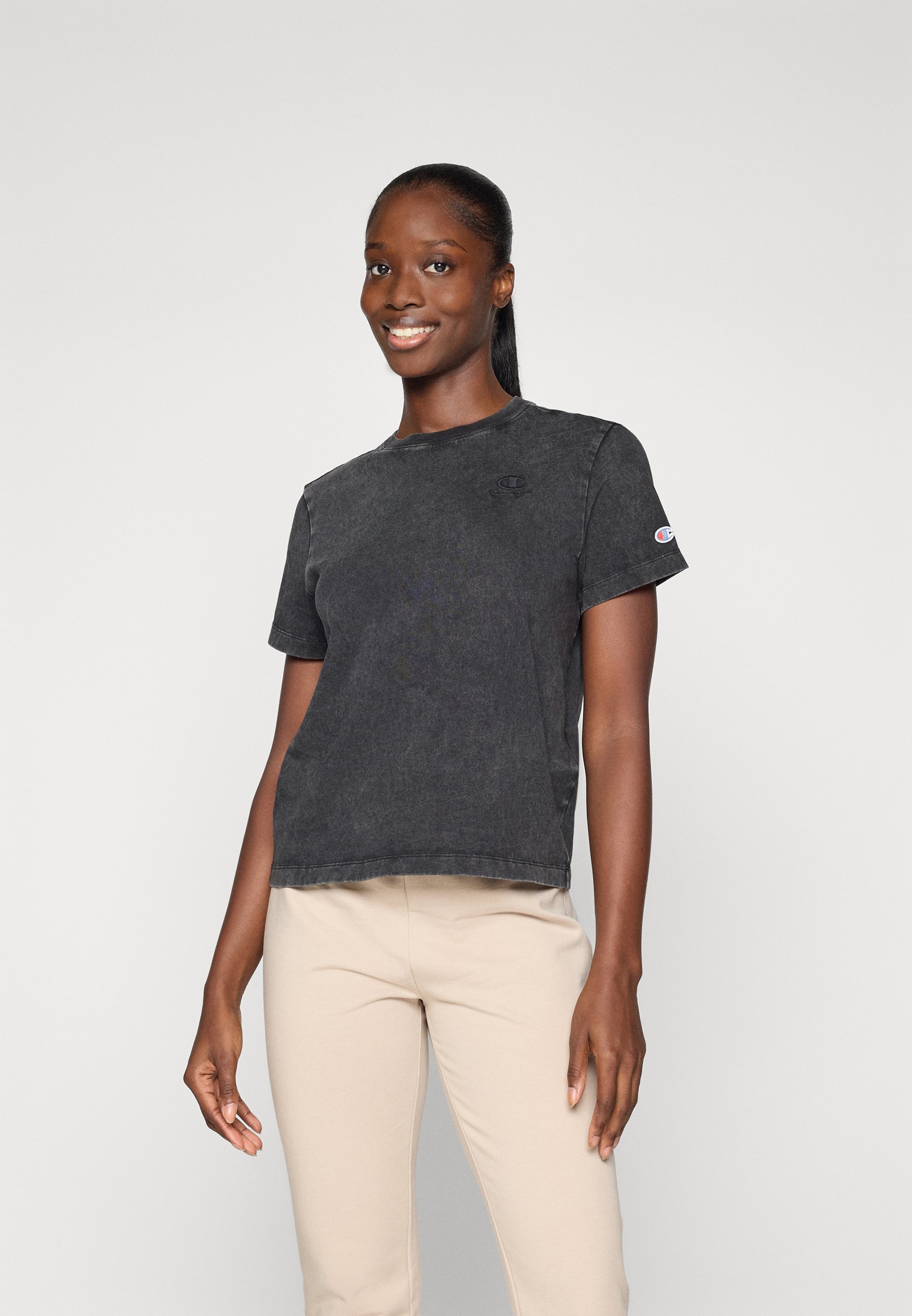 Champion ICONS WASH CREWNECK - Basic T-shirt - zwart