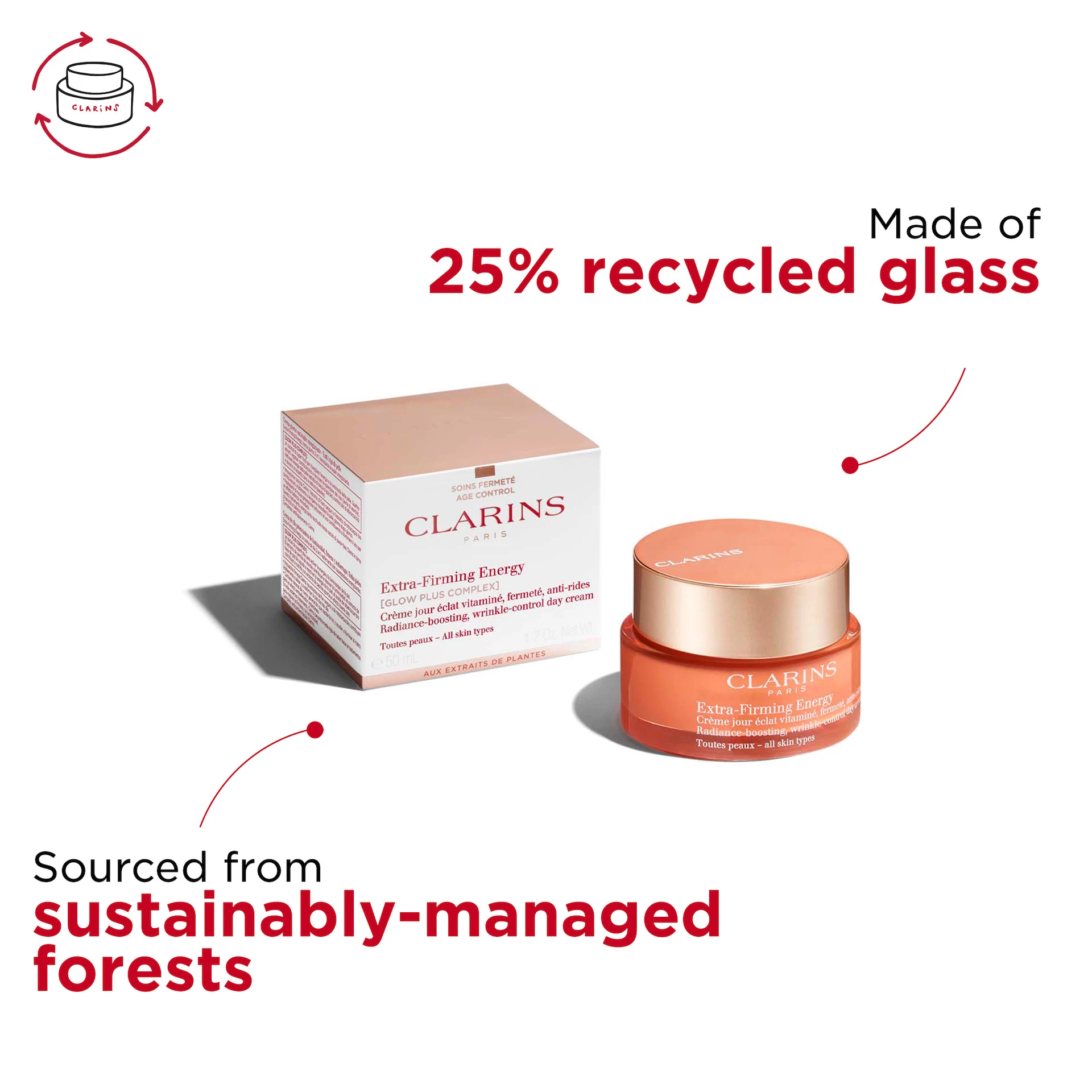 Extra feszesítő energizáló nappali krém minden bőrtípusra 50 ml - Clarins
