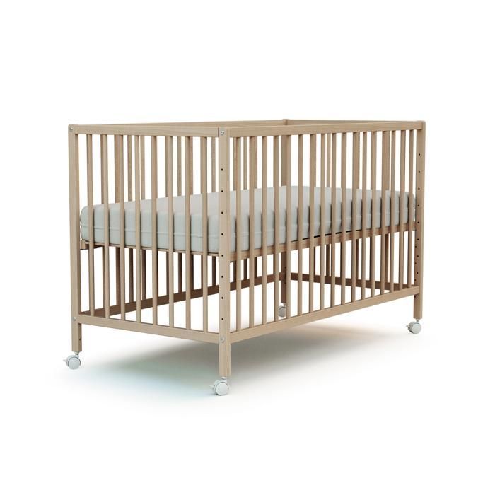 WEBABY - Treseng med hjul 60 x 120 LIO Rå bøk - Én størrelse