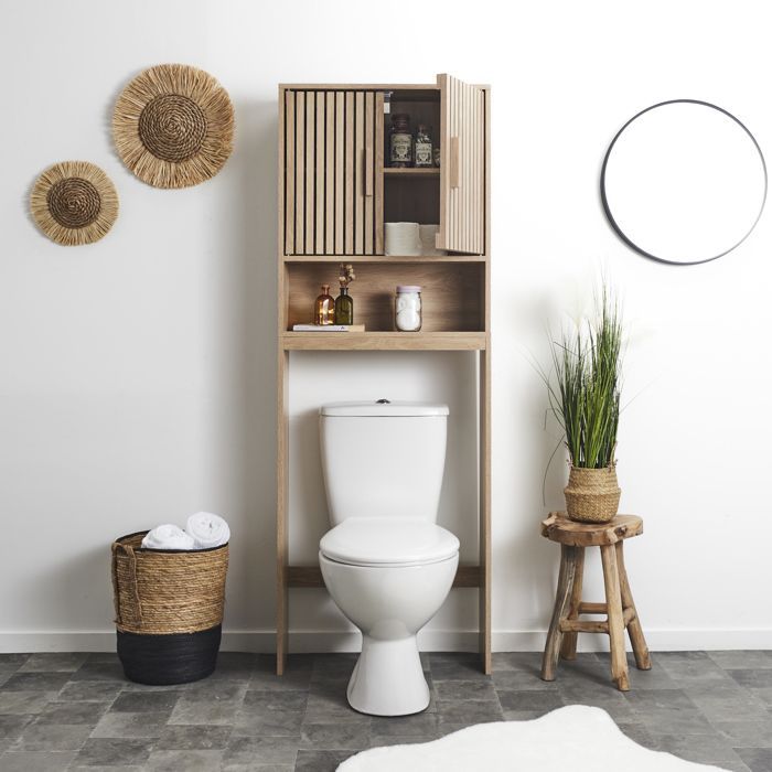 Bathroom Cabinet - Home Deco Factory - Klaus - Storage - Rustic Chic - Brown