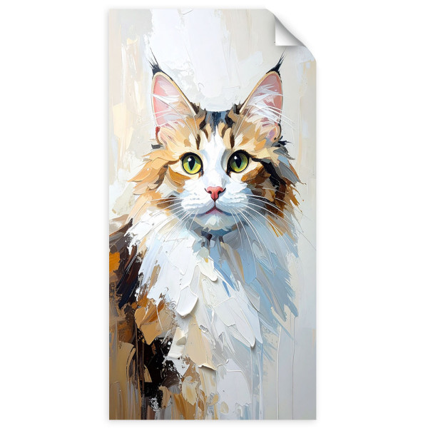 Naklejka na ścianę do salonu sypialni Feeby Kot Zwierzę 40x80