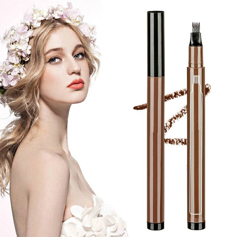 Crayon à sourcils à pointe fourchue, 3 couleurs, maquillage des yeux, waterproof, brun naturel, liquide, cosmétique pour femmes