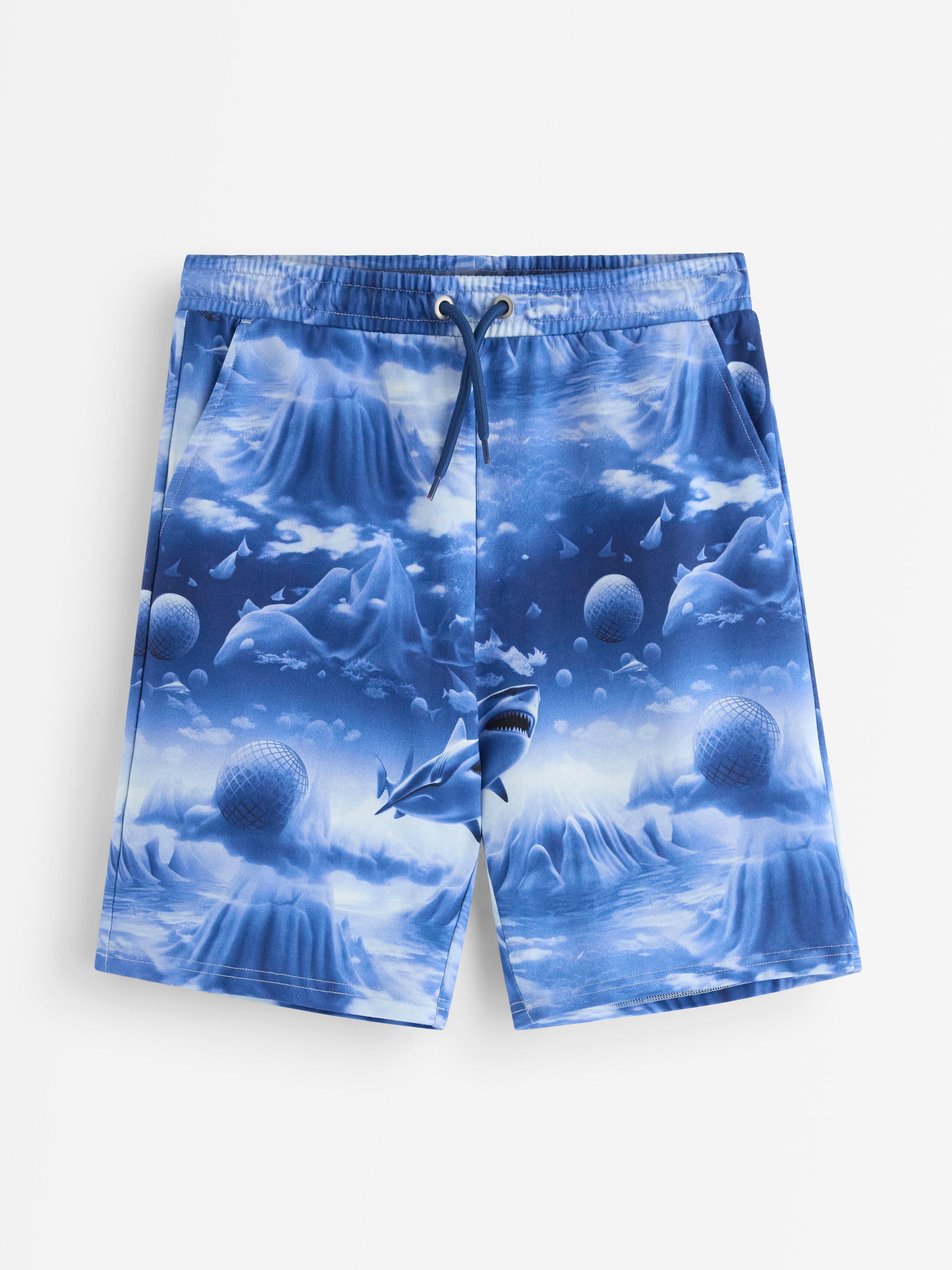Short doux bleu