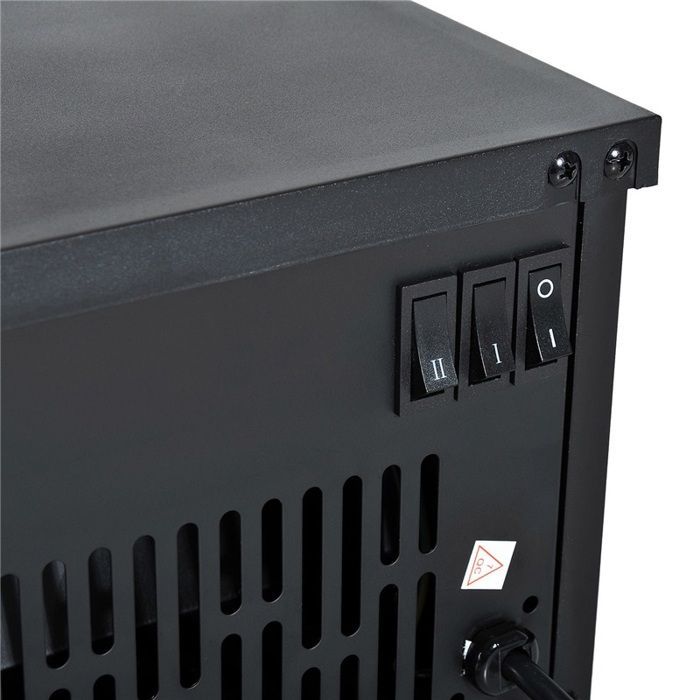 Cheminée électrique cheminée électrique 6001200w métal noir 34x17x31 cm pour des nuits confortables