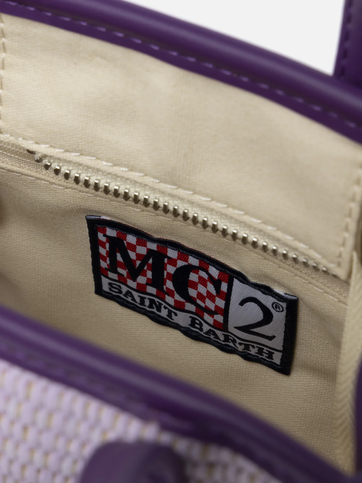 Mini Vivian Handtasche in Flieder Stroh
