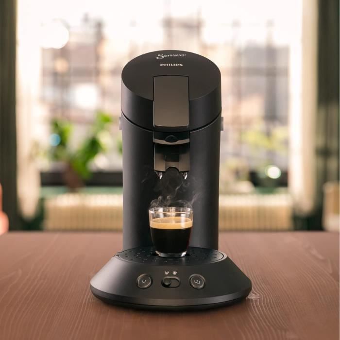 Kapselkaffeemaschine – Philips – SENSEO CSA210/22 – Klavierlack-Schwarz – Coffee Boost-Technologie – 15 € Rabatt