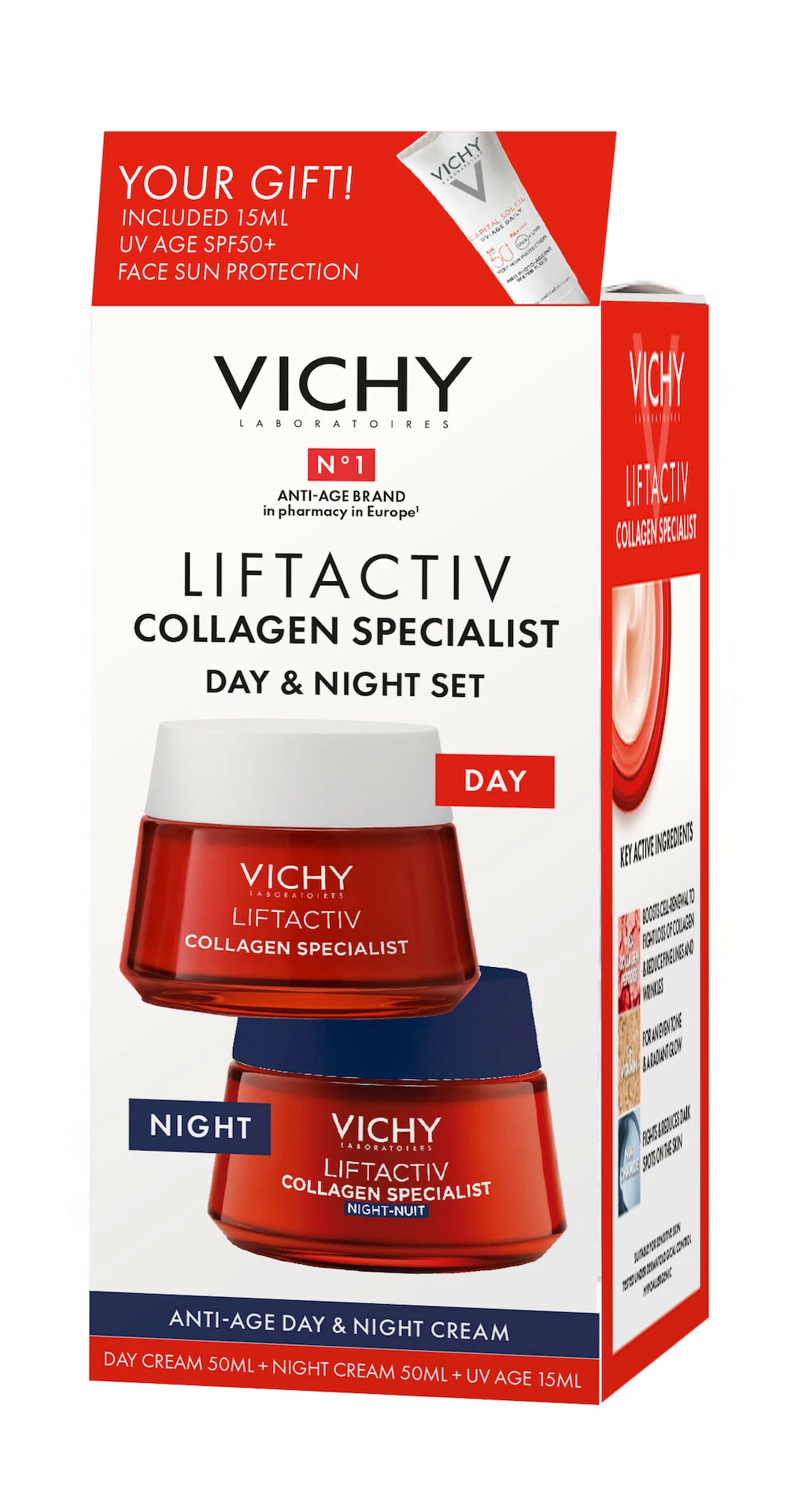 Liftactiv Collagen Specialist Zestaw na dzień i na noc 115 ml - Vichy