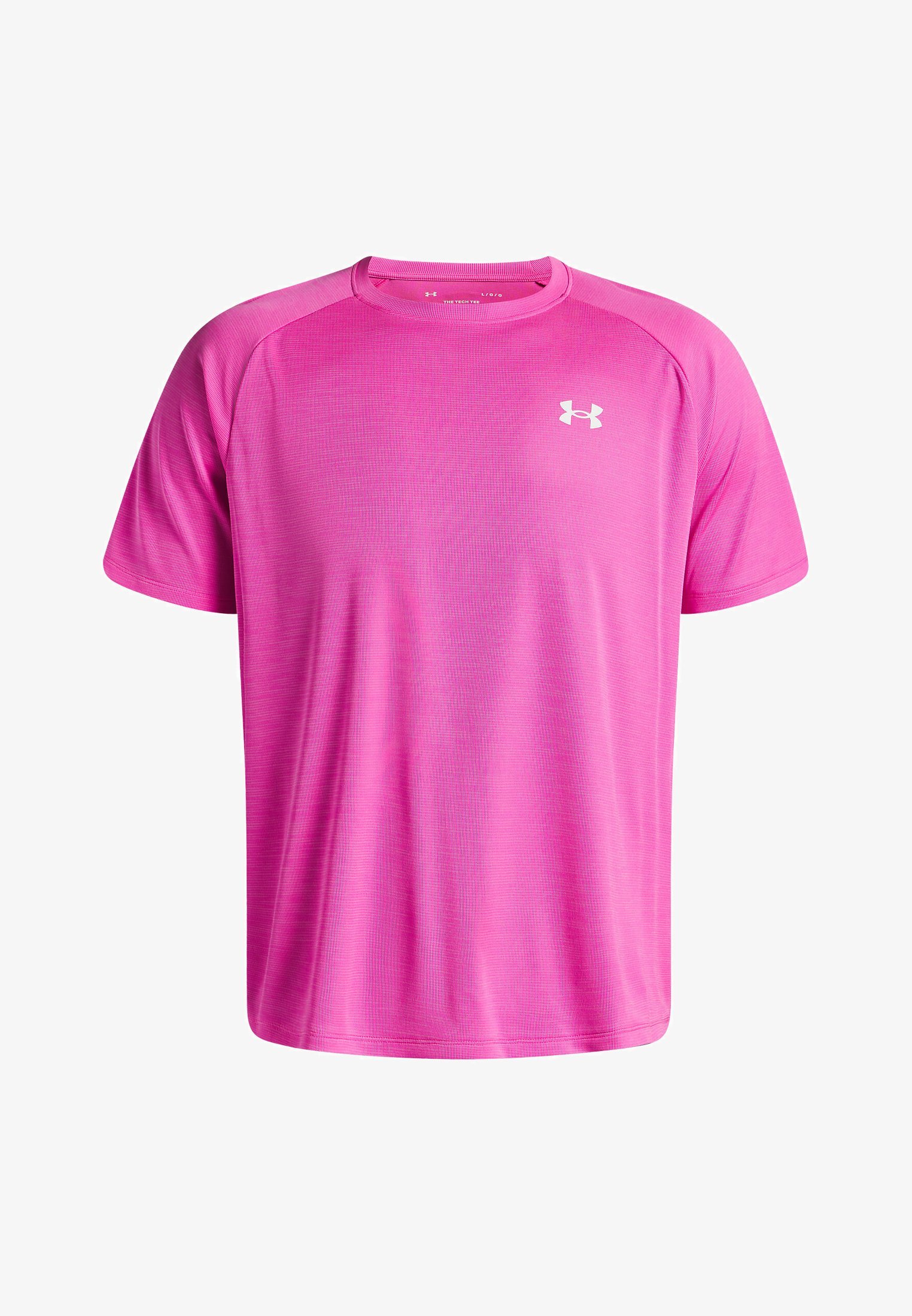 Under Armour Lühikeste varrukatega UA Tech Textured SS - Lihtne T-särk - mässumeelne roosa