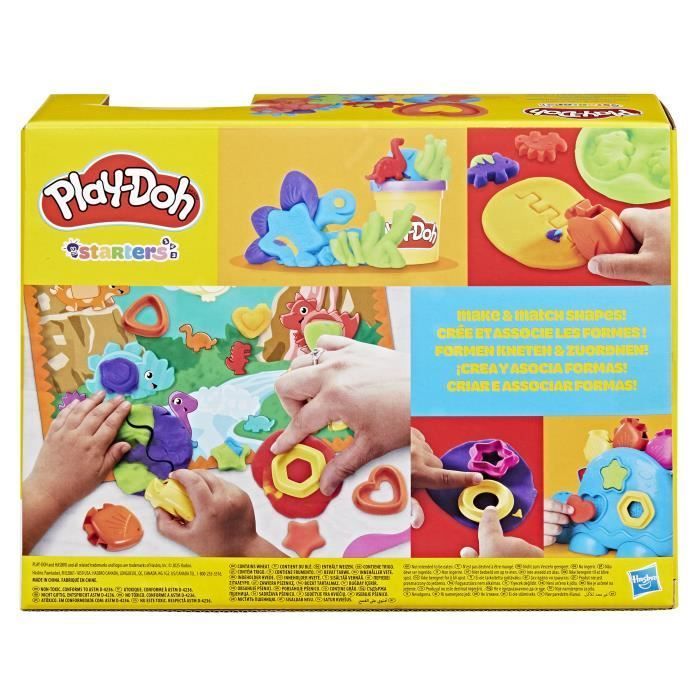 Play-Doh Starters Dino Vormen en Kleuren, Creatieve Klei Activiteiten voor Kinderen, Klassiek, Leeftijd 3+