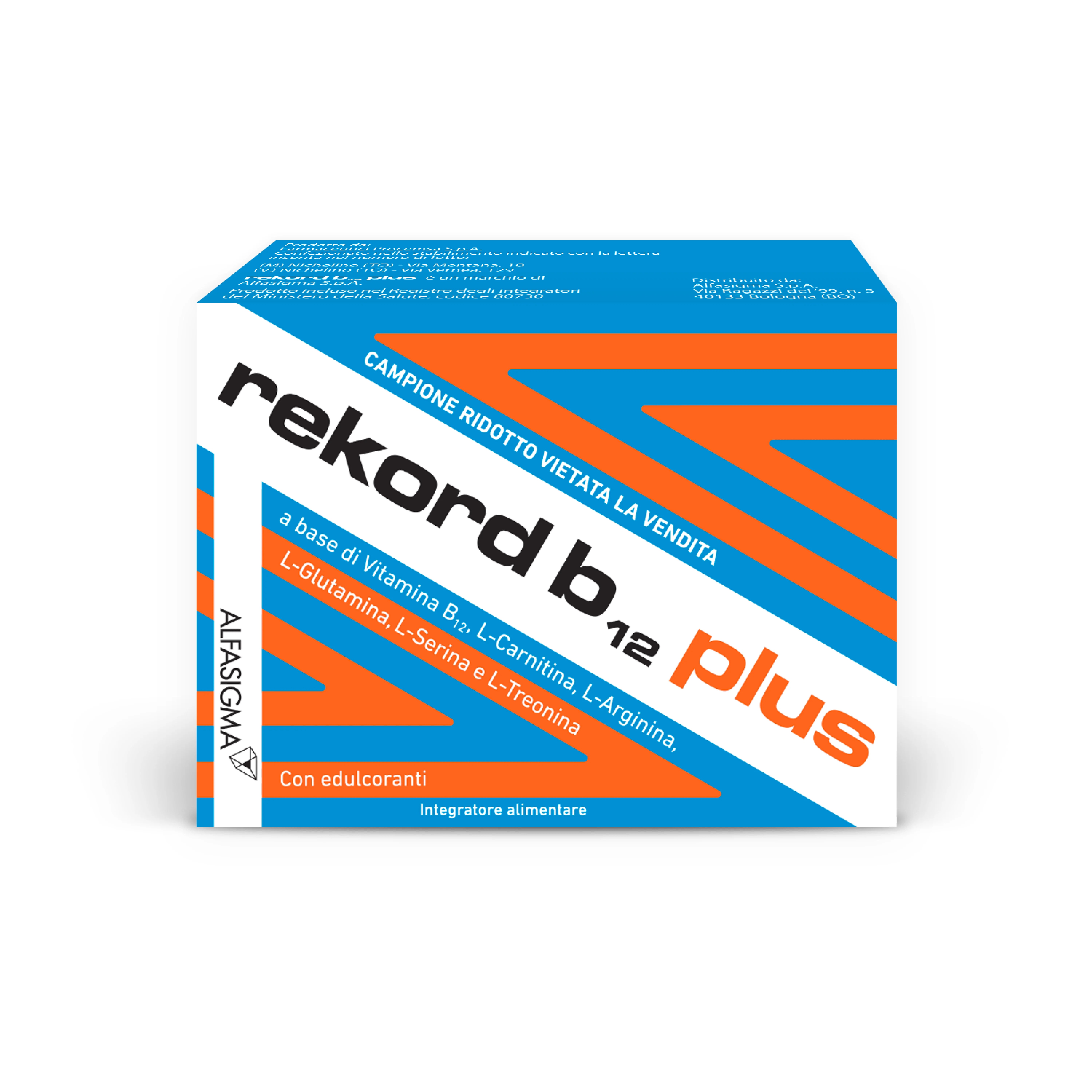 ALFASIGMA Rekord B12 Plus 10 frascos contra a fadiga física e mental
