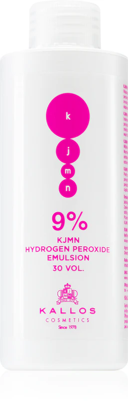 Oxidante em creme de peróxido de hidrogênio profissional Kallos KJMN 9%
