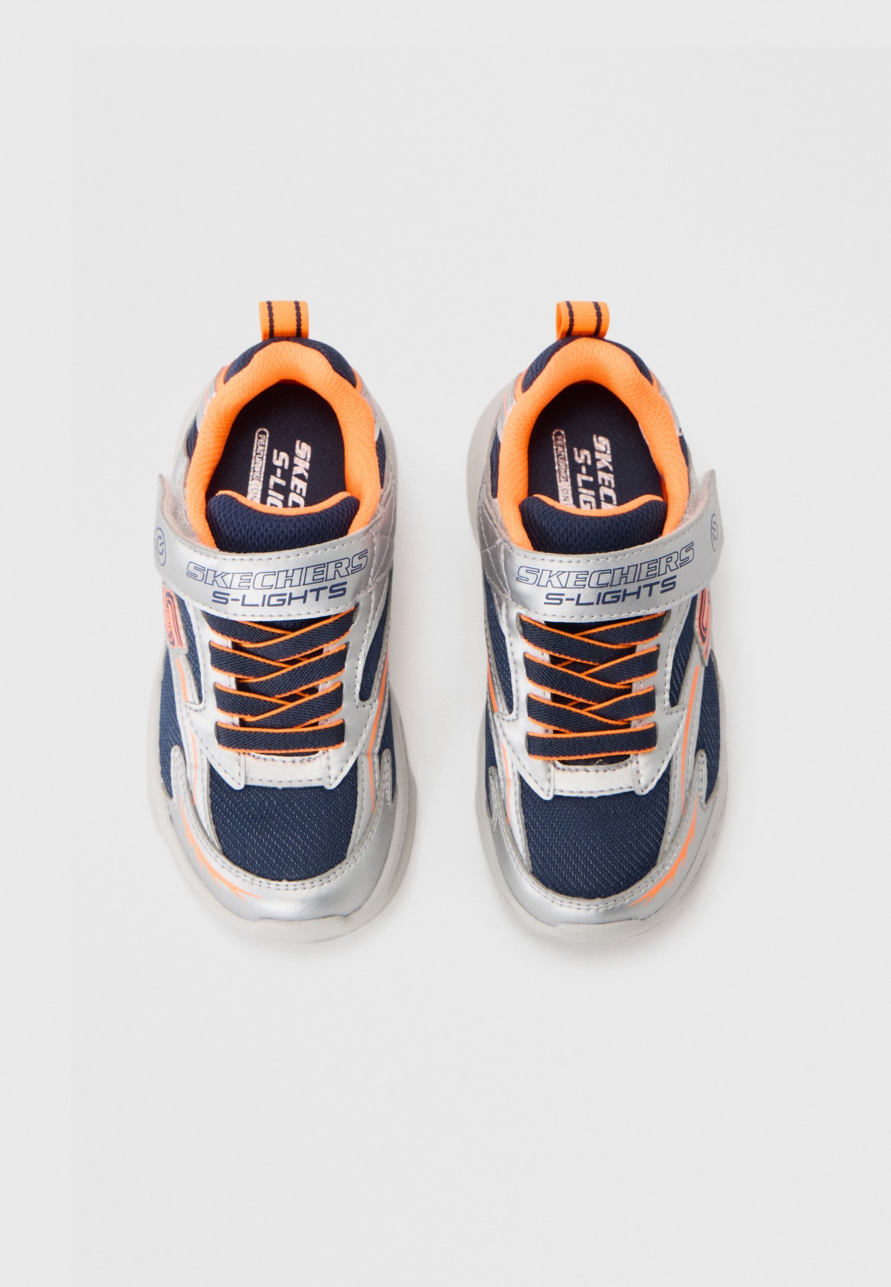 Skechers METEOR - Kedas - sudrabainā/tumši zilas/oranžas krāsā