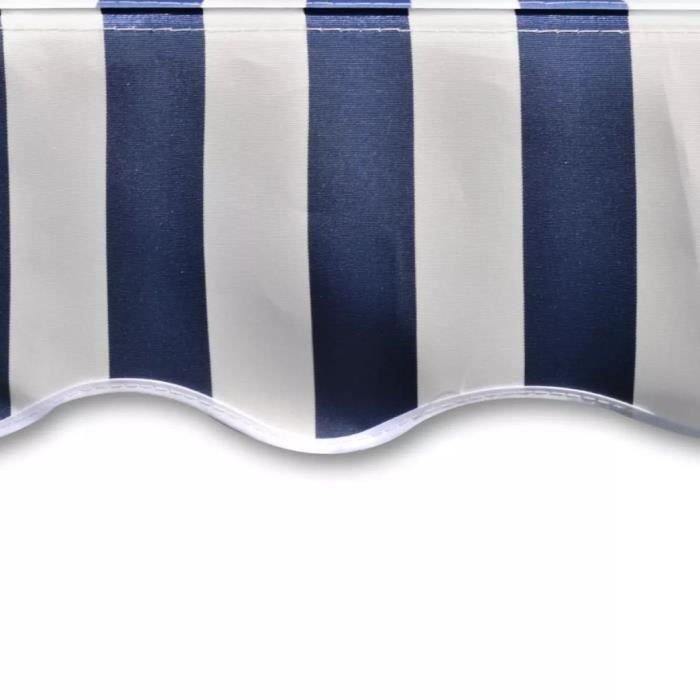 Toldo - KAI - Manual - 3 x 2,5 m - Protección UV - Azul y blanco