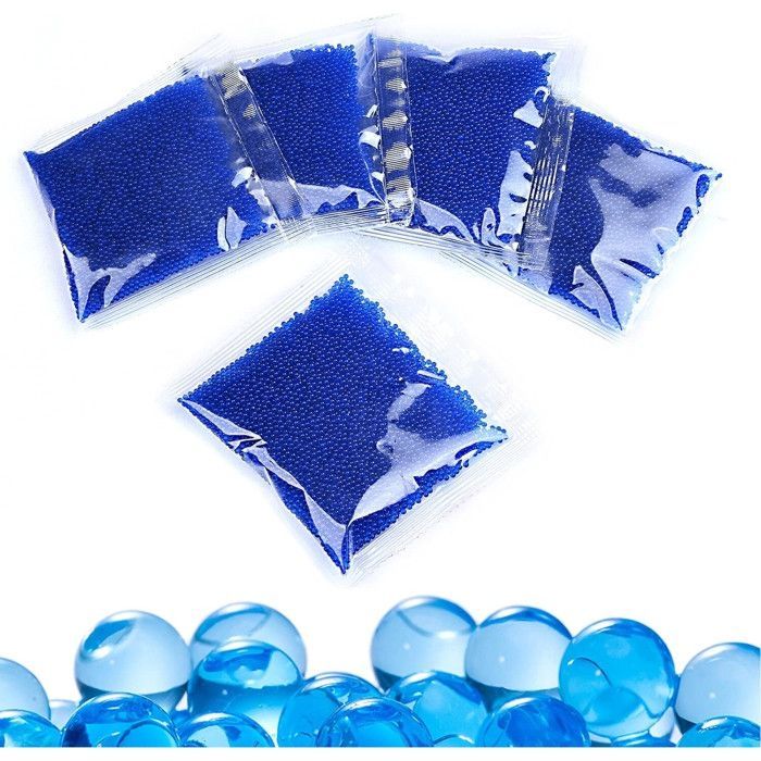 Billes de gel pour Blaster, 50 000 pièces, 7-8 mm, bleues, lot de 5 sachets