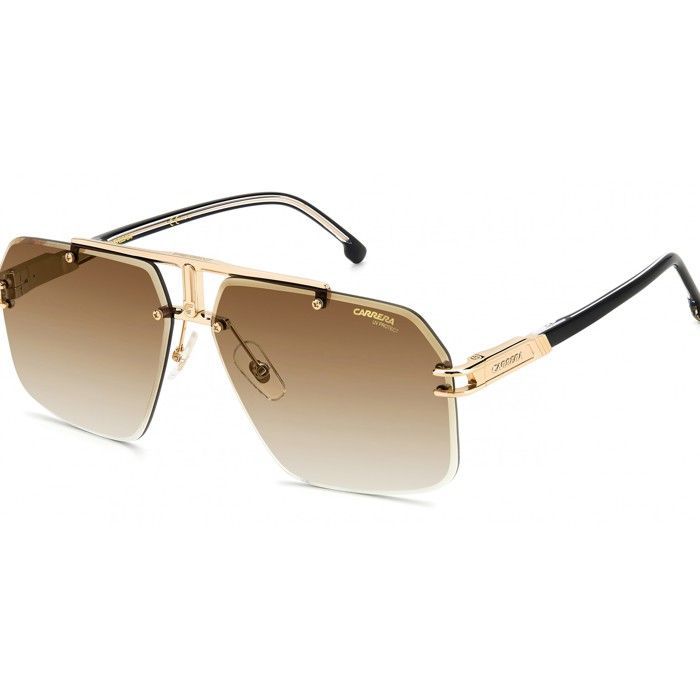 Lunettes de Soleil Carrera CARRERA 1054/S 63/12/145 BLACK GOLD/BLACK BROWN GREEN ANTIREFLEX métal homme CARRERA 1054/S