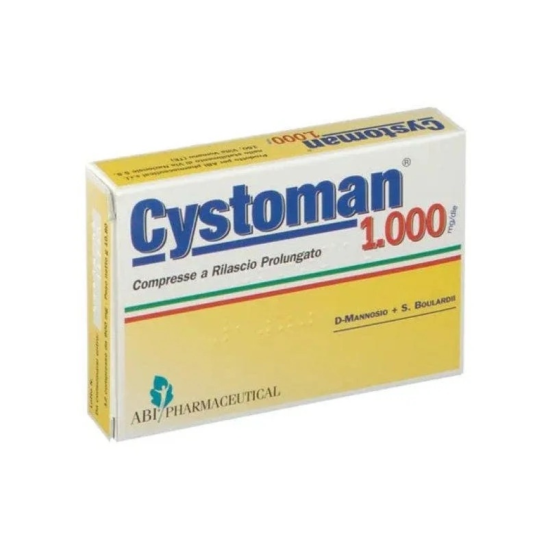 ABI PHARMACEUTICAL Cystoman 1000 Voedingssupplement tegen blaasontsteking 12 tabletten