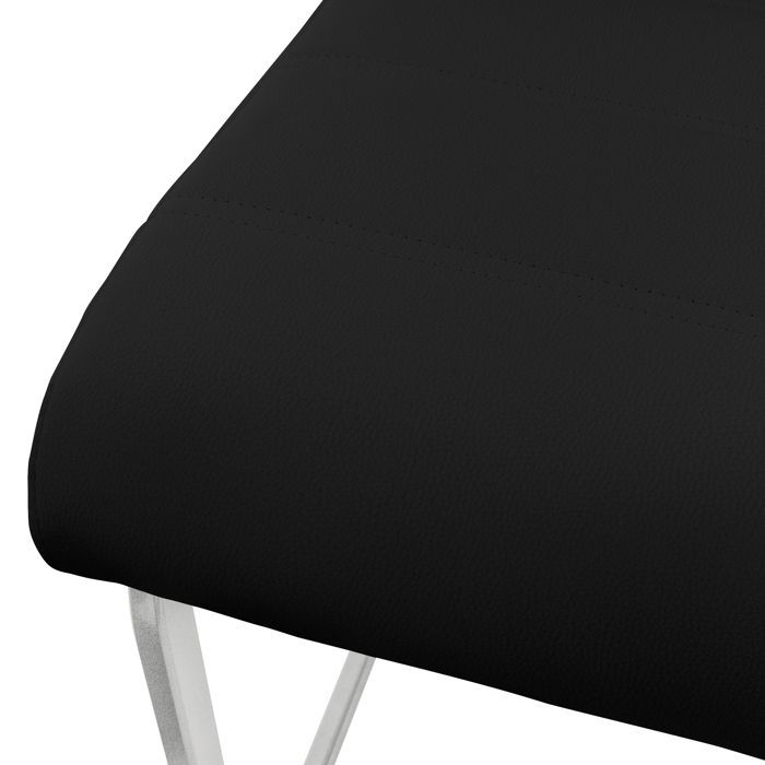 ML-Design - 2 sillas de comedor de piel sintética negra, respaldo ergonómico, asiento acolchado, sillas de comedor para sala de estar o cocina.