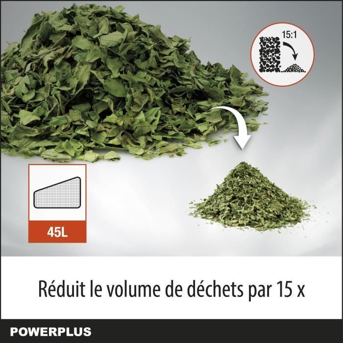 Soplador de hojas Dual Power 3 en 1 a batería POWDPG75270 - 40 V, 210 km/h. Batería y cargador no incluidos.