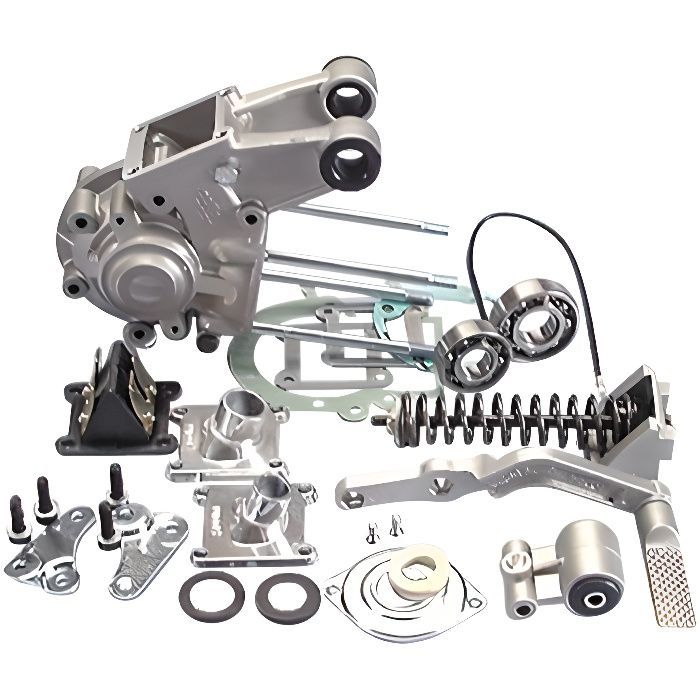 Carter motore Polini per ciclomotore, adattabile al modello 103 SP, completo di supporto motore.