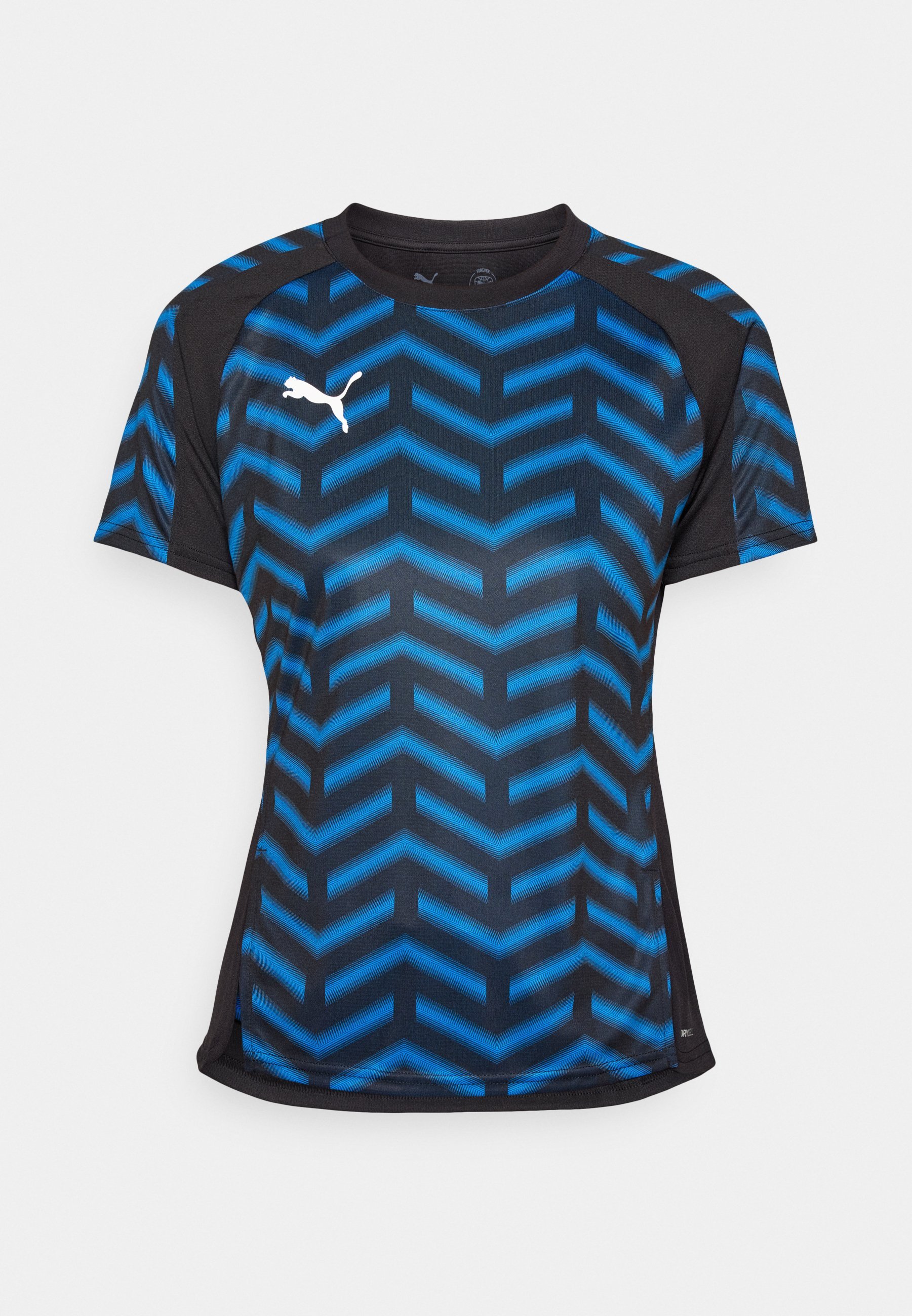 Puma INDIVIDUALBLAZE - T-shirt sportiva - nero/bianco/blu corsa