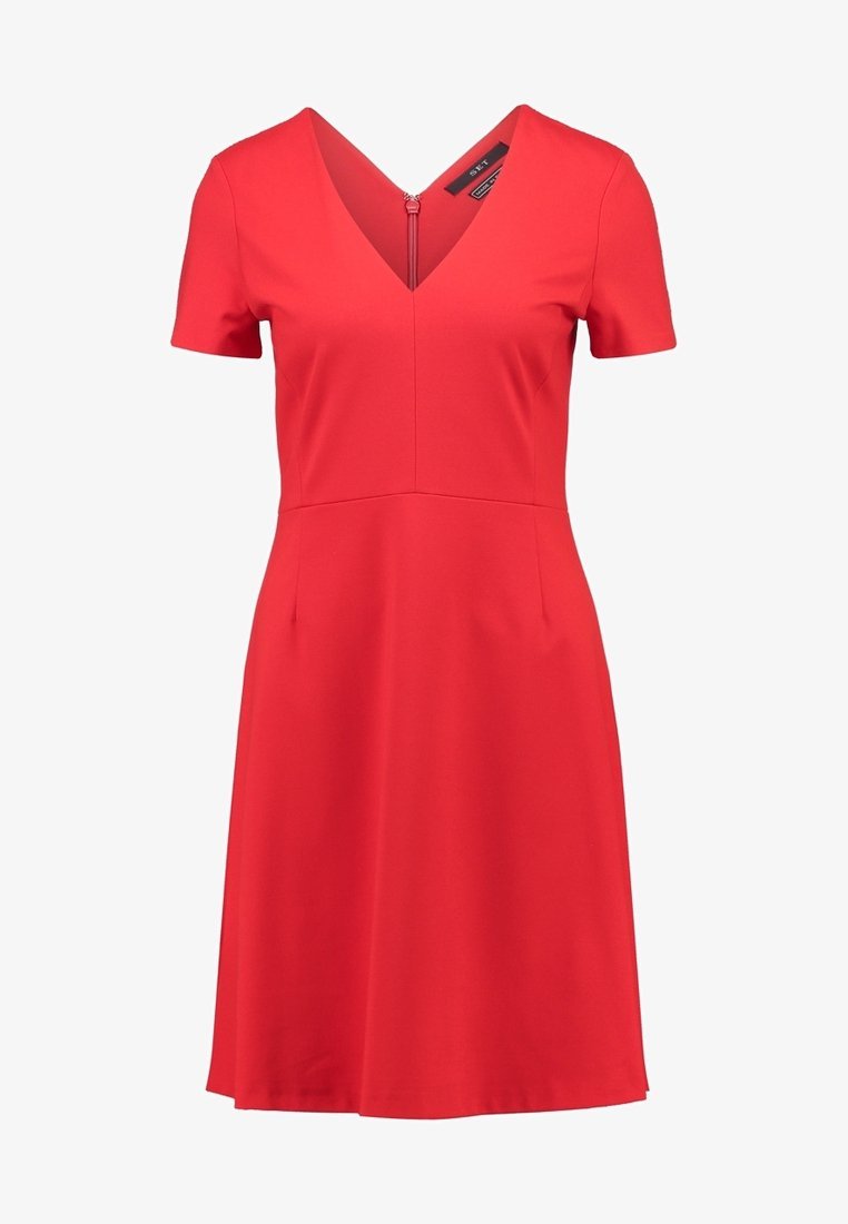 Robe en jersey rouge