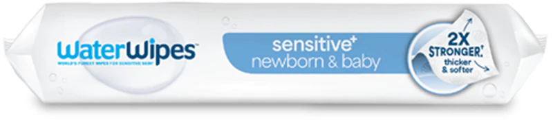 Lenços umedecidos WaterWipes Baby, suaves e ideais para bebês.