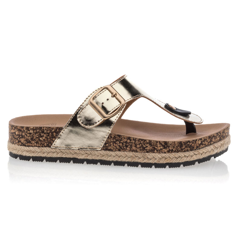 Női sárga flip-flop papucsok / tanga szandálok