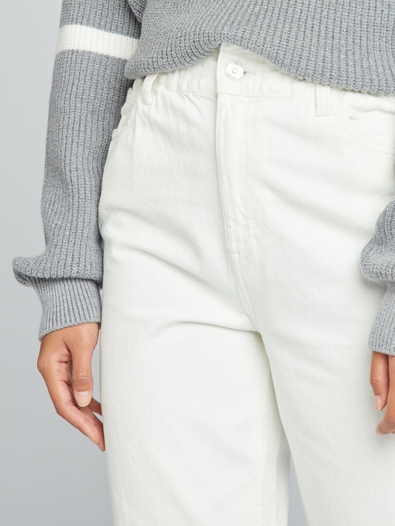 Paperbag jeans - wit