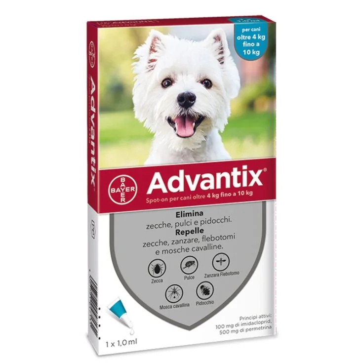 ADVANTIX Advantix Spoton 4 pipetas azuis 4 10 kg