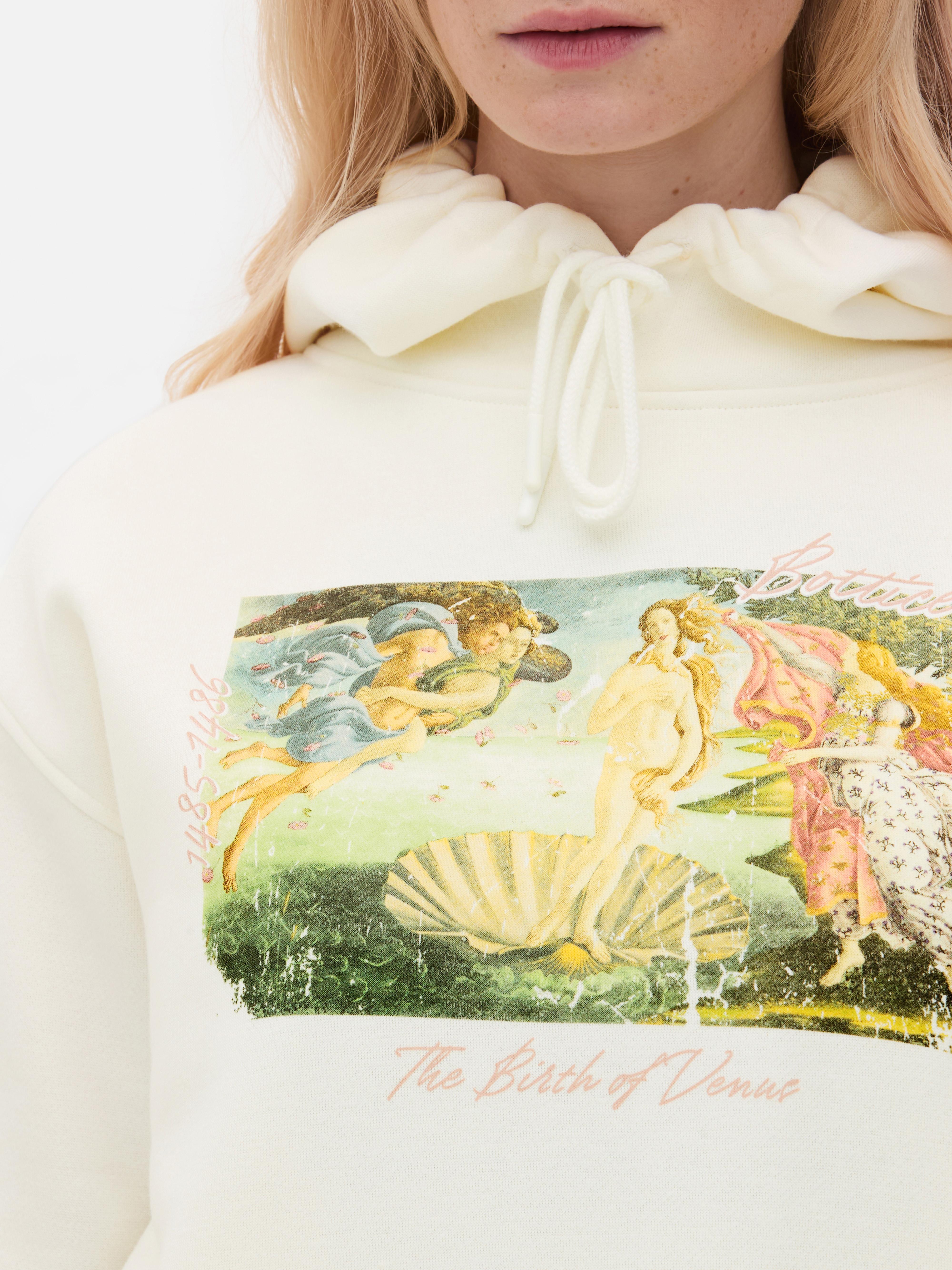 Hanorac cu imprimeu Nașterea lui Venus Hanorac cu un imprimeu al tabloului „Nașterea lui Venus” de Sandro Botticelli