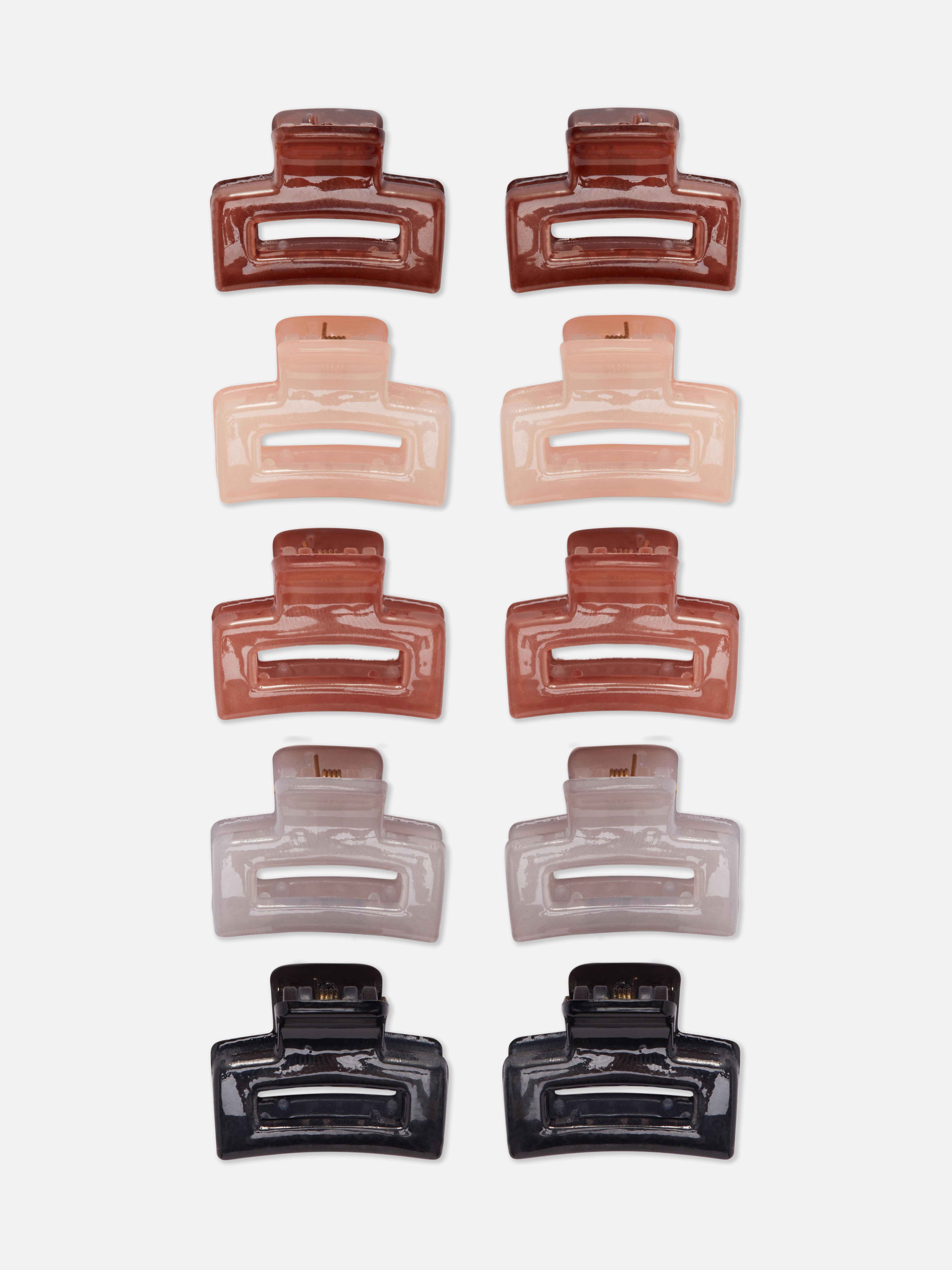 Mini bulldog clips, set of 10. Give your hairstyles a cute touch with these ten mini bulldog clips in neutral shades.