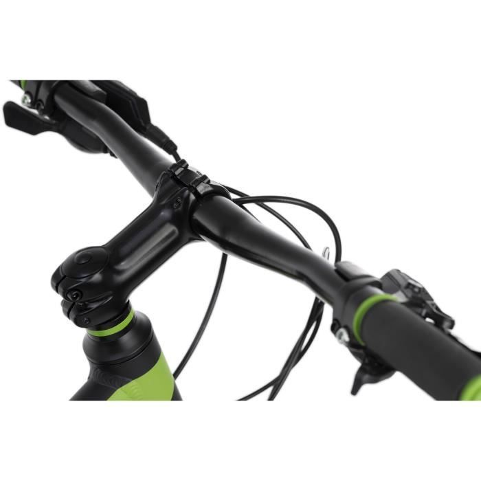 Vélo VTT Semi-Rigide 27'' Plus - KS CYCLING - Xceed - 24 Vitesses - Noir-Vert - Taille de Cadre 50 cm