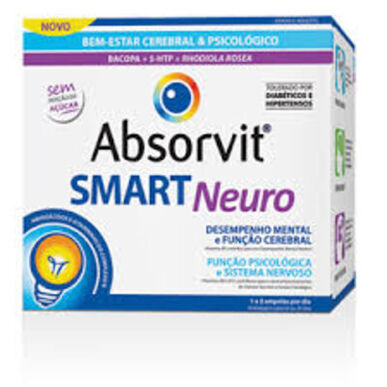 Suplemento para el rendimiento mental Absorvit Smart Neuro 30 ampollas 30 ampollas