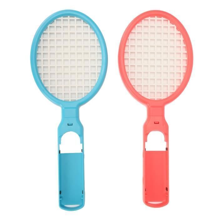 Raqueta de tenis - Set de 2 piezas - Ergonómica - Con correa para la muñeca - Para Switch