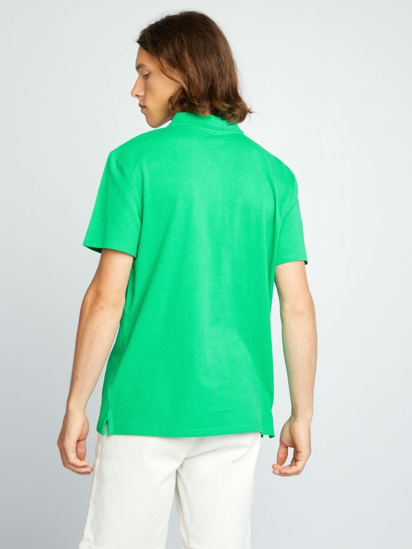 Polo Piqué de Algodão - VERDE