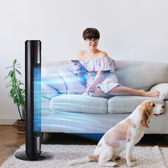 HOMCOM - Ventilador - Plástico - 32x32x96cm - Negro